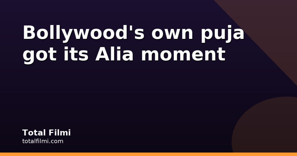 Alia Bhatt brings magenta to Bollywood's family Durga Puja