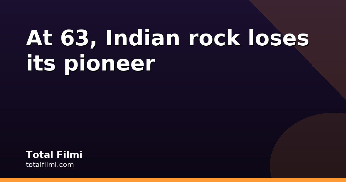 Mahesh Tinaikar, Indian rock pioneer, dies at 63
