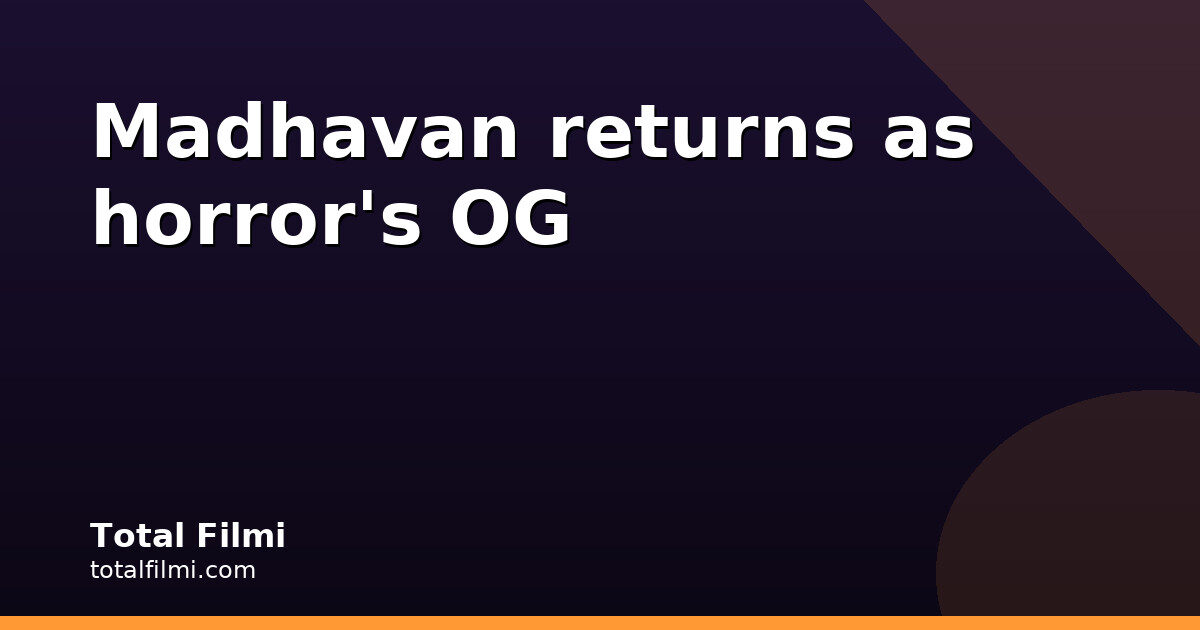 R Madhavan returns to horror with Vishal Furia