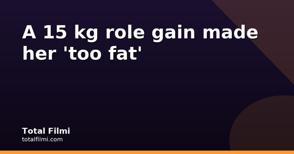 Radhikka Madan: after a 15 kg role swing, health over size