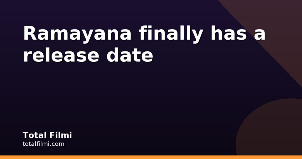 Ramayana Part 1 sets November 5, 2026 release date