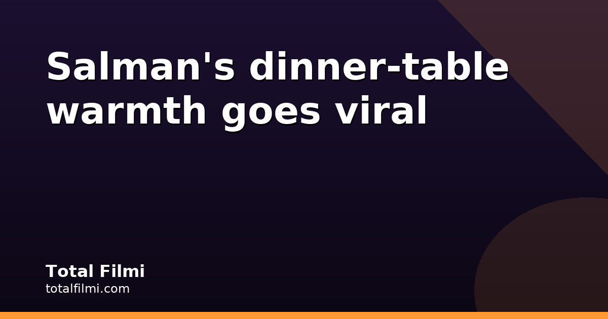 Salman Khan Hosts BJP Youth Leader for Dinner