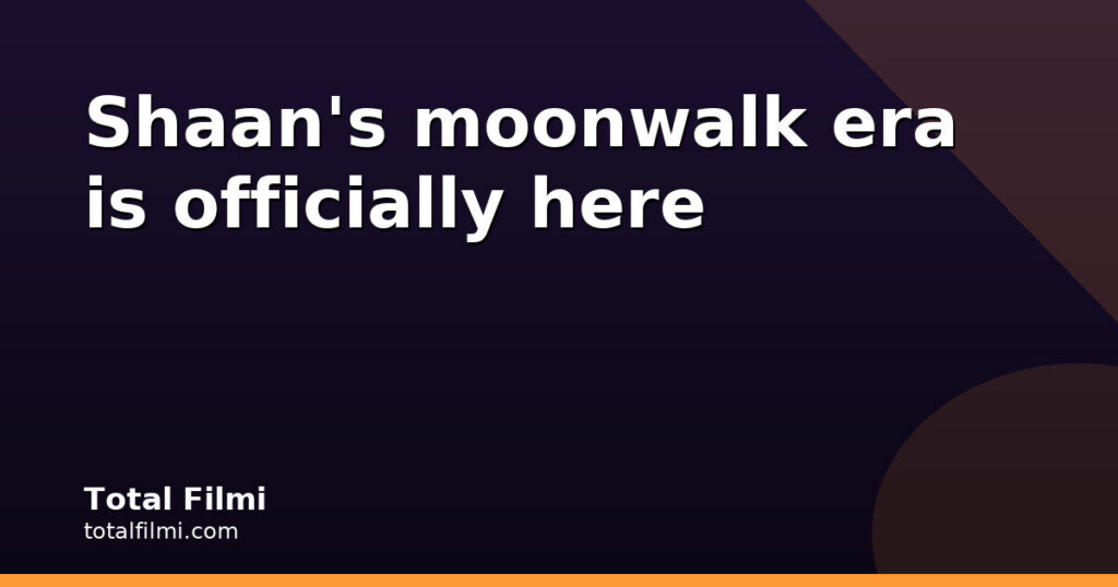Shaan's Billie Jean moonwalk is winning the internet