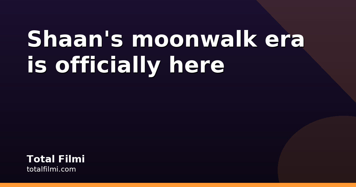 Shaan's Billie Jean moonwalk is winning the internet