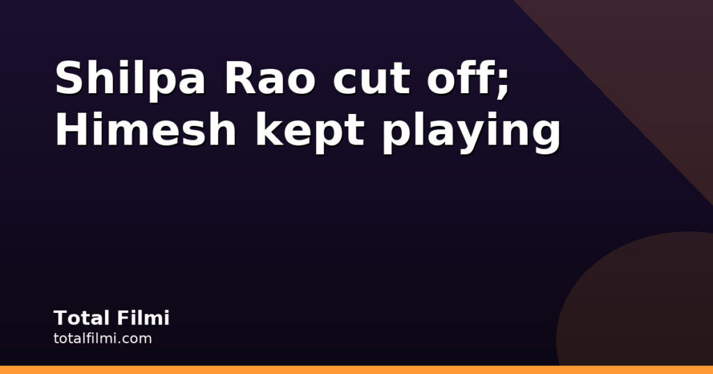 Shilpa Rao's set ended mid-song; Himesh Reshammiya played on