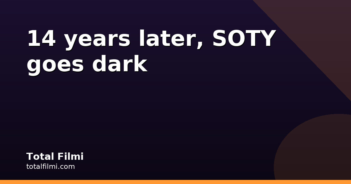 After 14 Years, Student of the Year Goes Spooky