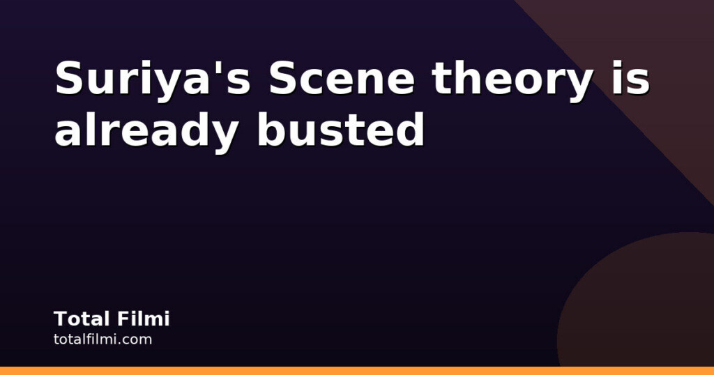 Suriya's Scene: writer denies visually impaired role