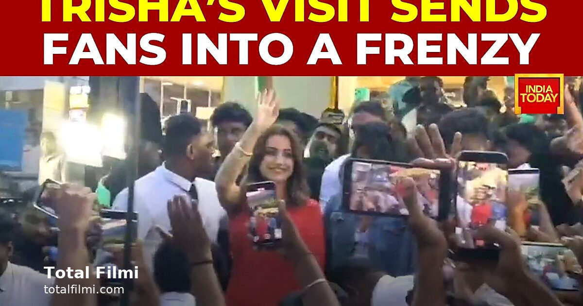 Trisha Krishnan's Coimbatore Visit Turns Into a Fan Celebration