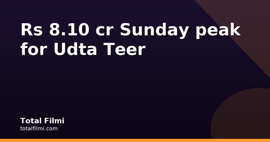 Udta Teer tops its opening weekend with Rs 8.10 cr Sunday