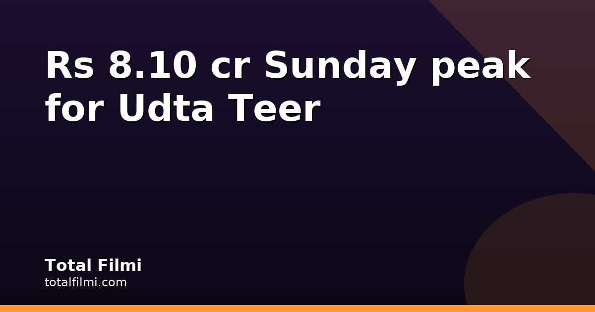 Udta Teer tops its opening weekend with Rs 8.10 cr Sunday